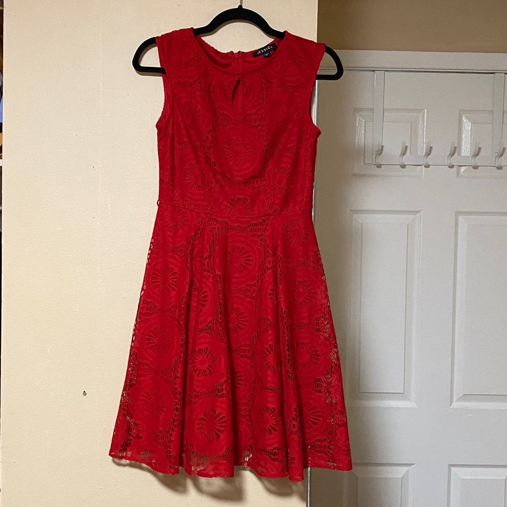 Jessica Red Lace Dress